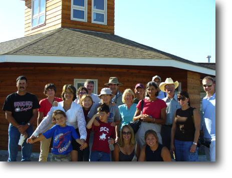 Some relatives visited during a family reunion in town.